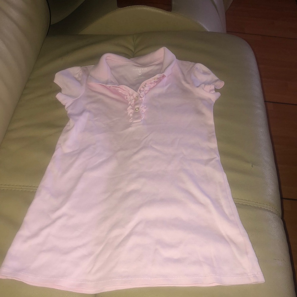 Pink polo lands end brand size 4 never used